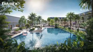 Hồ bơi tràn bờ The Solia Bến Lức - Khải Điền Land.